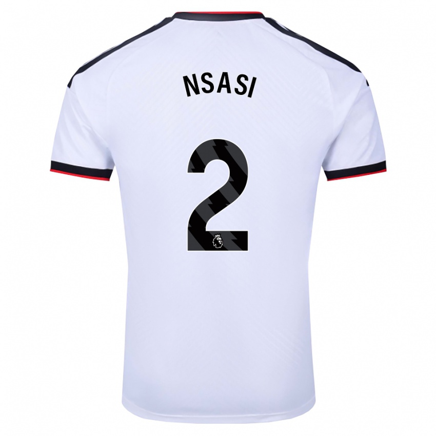 נשים Eddie Nsasi #2 לבן שחור אדום ג'רזי ביתית 2026/27 חולצה קצרה