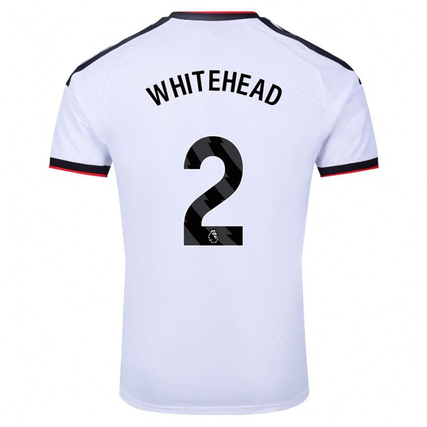 נשים Daniel Whitehead #2 לבן שחור אדום ג'רזי ביתית 2026/27 חולצה קצרה