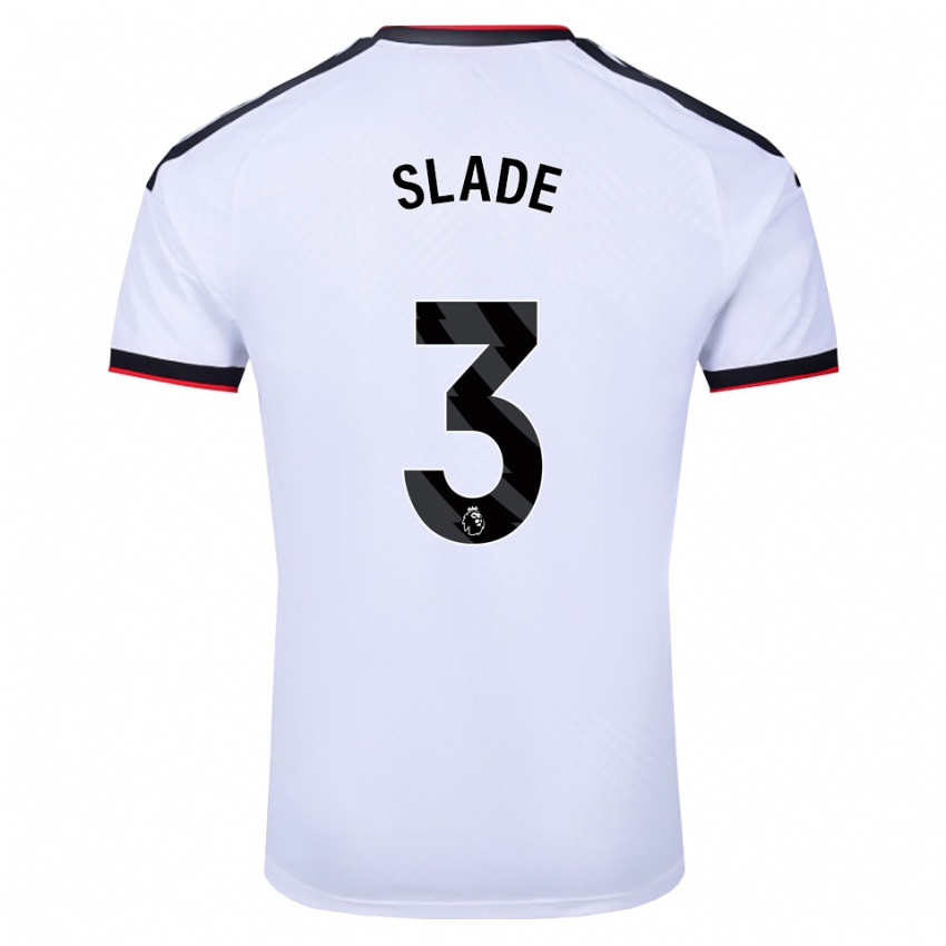 נשים Bradley Slade #3 לבן שחור אדום ג'רזי ביתית 2026/27 חולצה קצרה