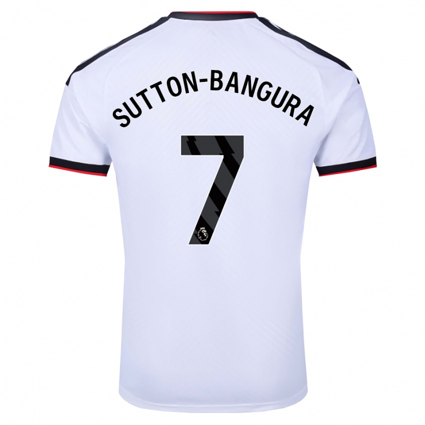 נשים William Sutton-Bangura #7 לבן שחור אדום ג'רזי ביתית 2026/27 חולצה קצרה
