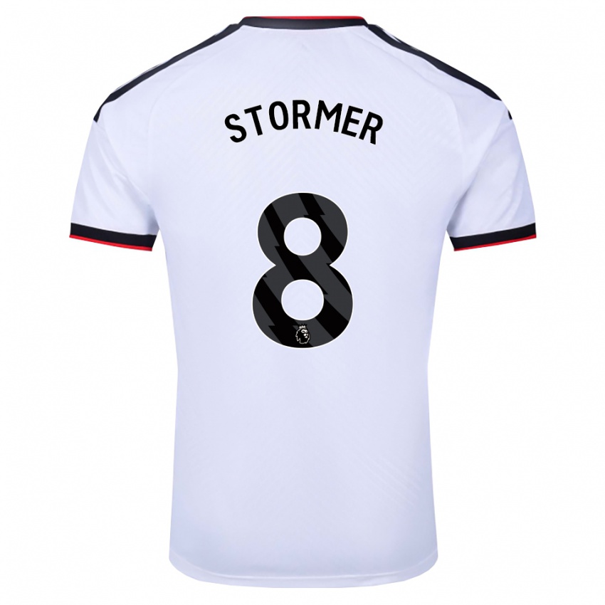 נשים Becky Stormer #8 לבן שחור אדום ג'רזי ביתית 2026/27 חולצה קצרה
