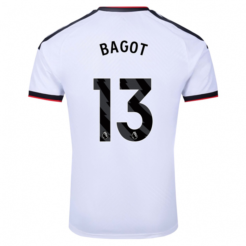 נשים Matthew Bagot #13 לבן שחור אדום ג'רזי ביתית 2026/27 חולצה קצרה