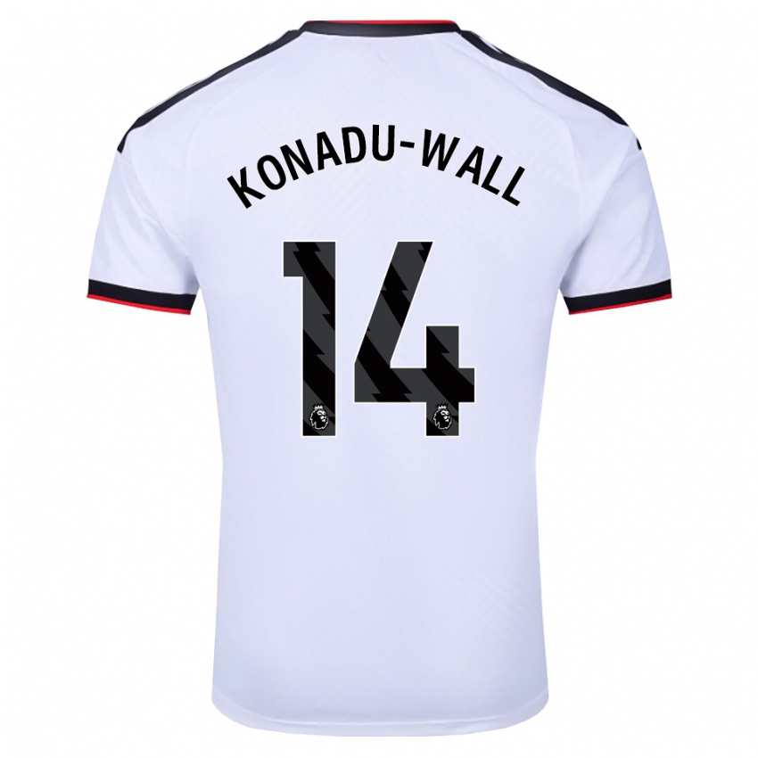 נשים Lewis Konadu-Wall #14 לבן שחור אדום ג'רזי ביתית 2026/27 חולצה קצרה