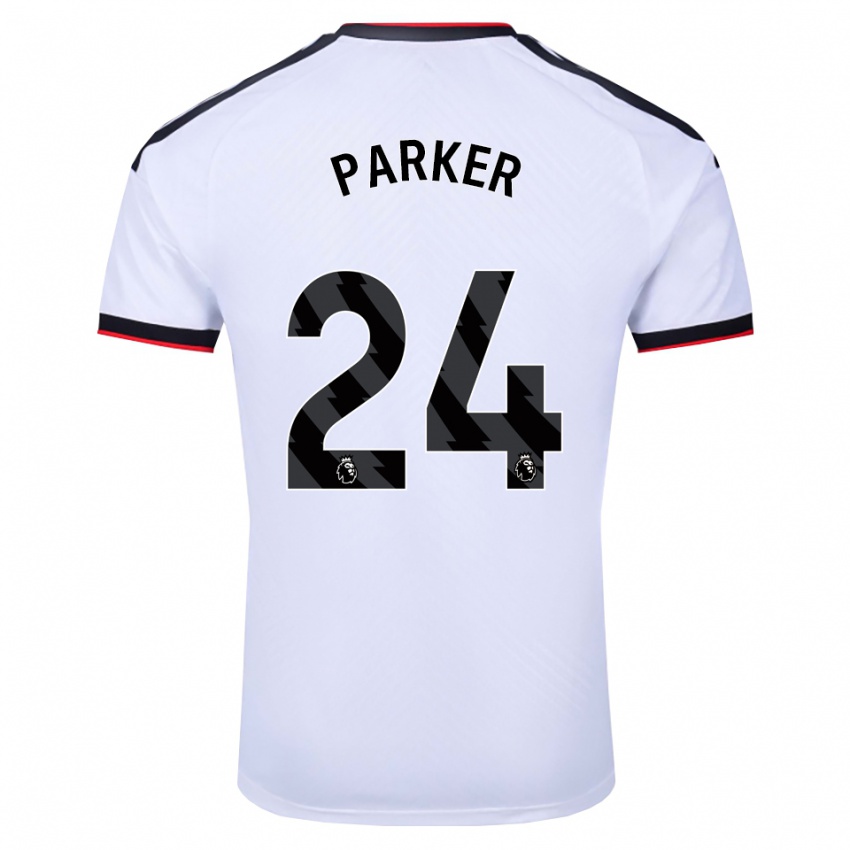 נשים Beau Parker #24 לבן שחור אדום ג'רזי ביתית 2026/27 חולצה קצרה