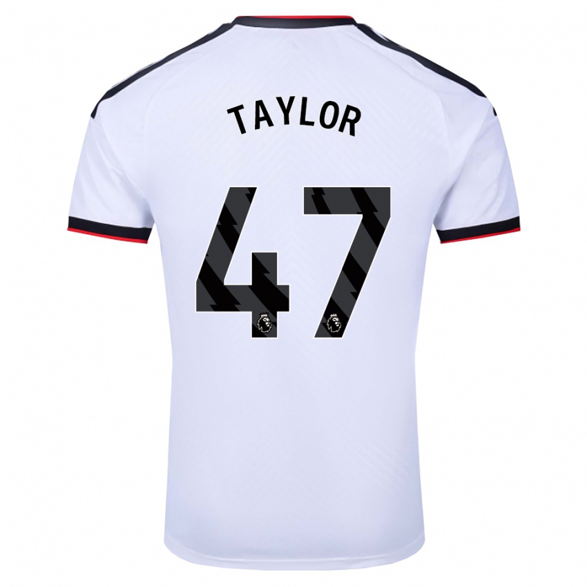 נשים Bo Taylor #47 לבן שחור אדום ג'רזי ביתית 2026/27 חולצה קצרה