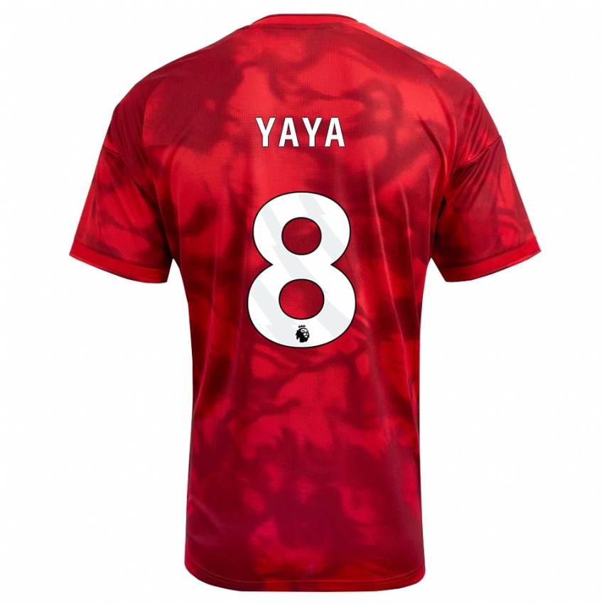 נשים Cherif Yaya #8 ארגמן לבן ג'רזי ביתית 2026/27 חולצה קצרה