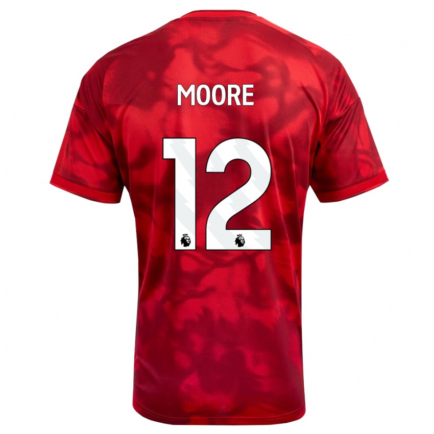 נשים Daniel Moore #12 ארגמן לבן ג'רזי ביתית 2026/27 חולצה קצרה