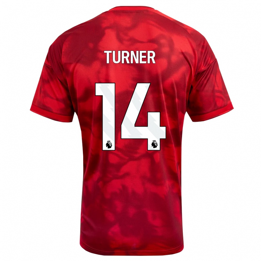 נשים Luca Turner #14 ארגמן לבן ג'רזי ביתית 2026/27 חולצה קצרה