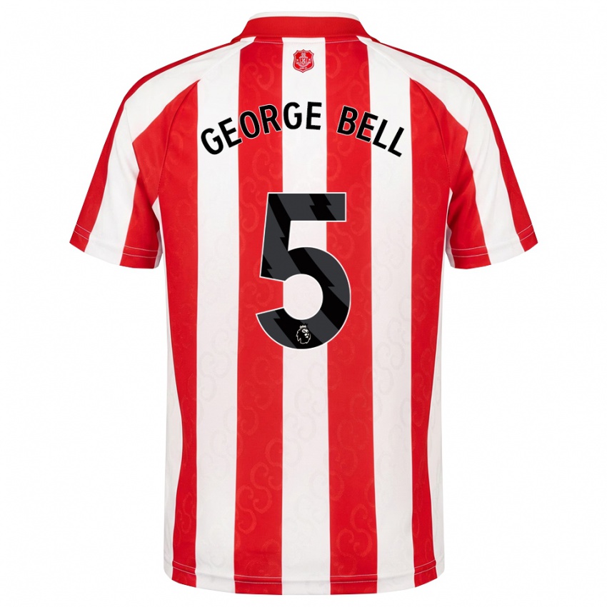 נשים George Bell #5 אדום לבן שחור ג'רזי ביתית 2026/27 חולצה קצרה