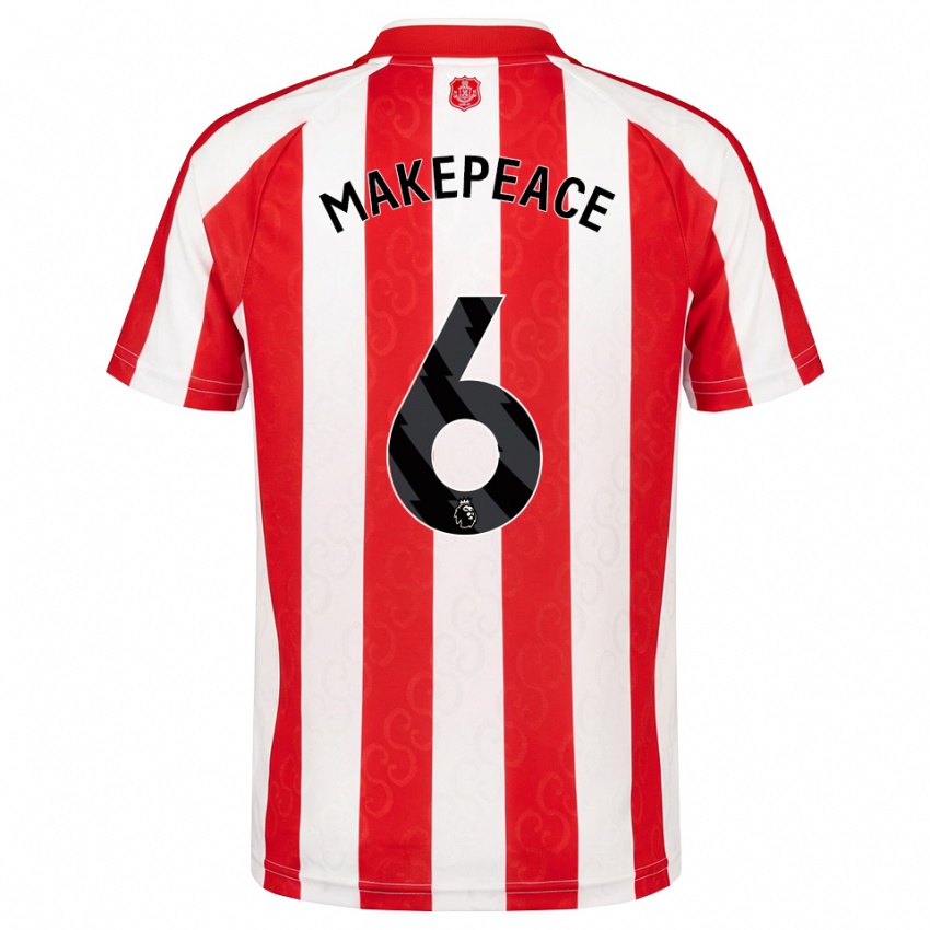 נשים Joe Makepeace #6 אדום לבן שחור ג'רזי ביתית 2026/27 חולצה קצרה