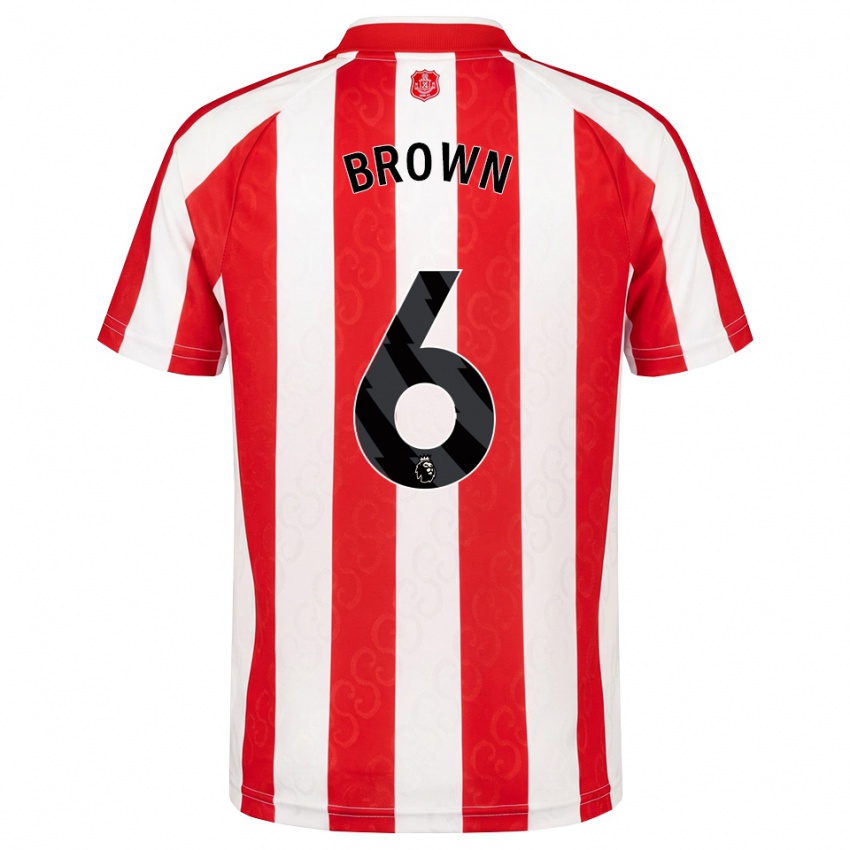 נשים Jay Brown #6 אדום לבן שחור ג'רזי ביתית 2026/27 חולצה קצרה