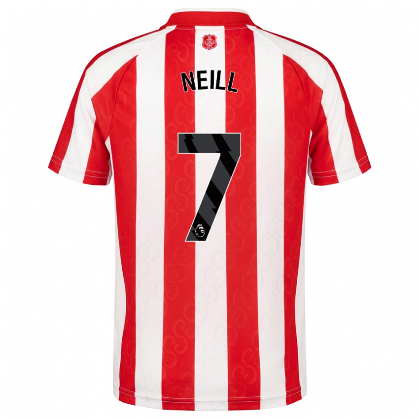 נשים Marcus Neill #7 אדום לבן שחור ג'רזי ביתית 2026/27 חולצה קצרה