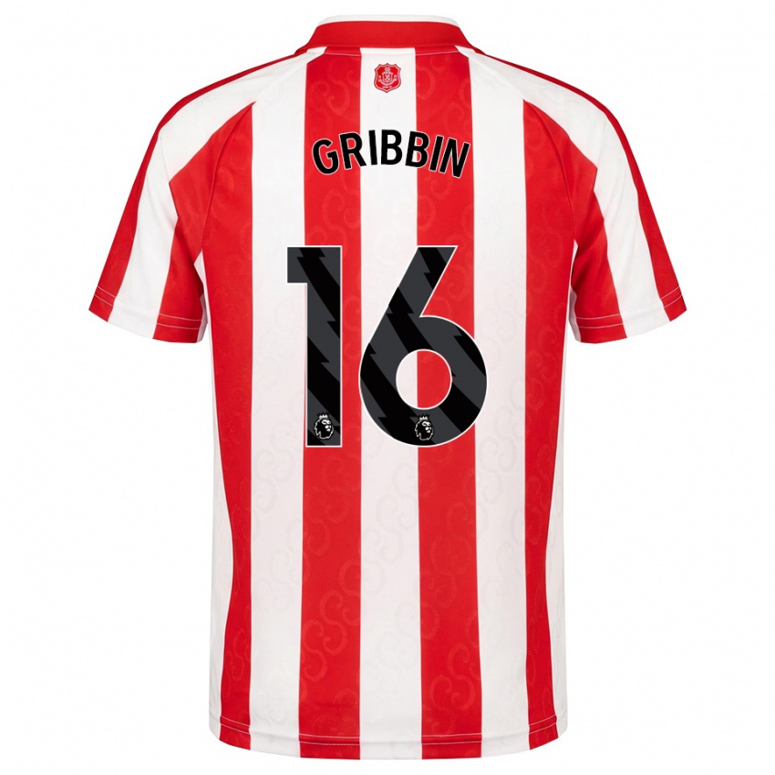 נשים Lewis Gribbin #16 אדום לבן שחור ג'רזי ביתית 2026/27 חולצה קצרה