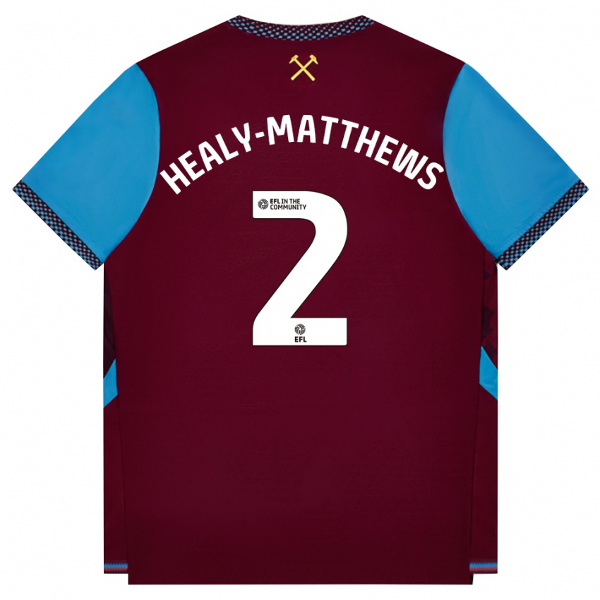 נשים Kyle Healy-Matthews #2 בורדו כחול קורנפלאוור ג'רזי ביתית 2026/27 חולצה קצרה