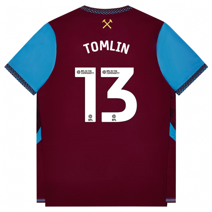 נשים Jack Tomlin #13 בורדו כחול קורנפלאוור ג'רזי ביתית 2026/27 חולצה קצרה