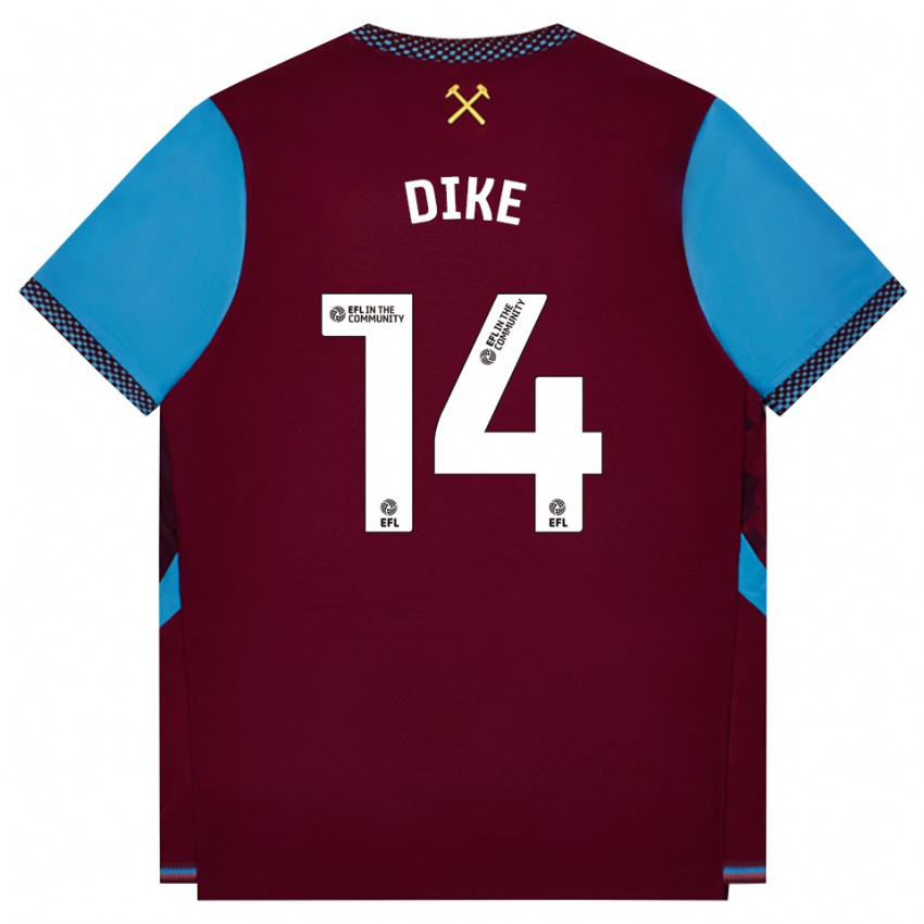 נשים Lewis Dike #14 בורדו כחול קורנפלאוור ג'רזי ביתית 2026/27 חולצה קצרה