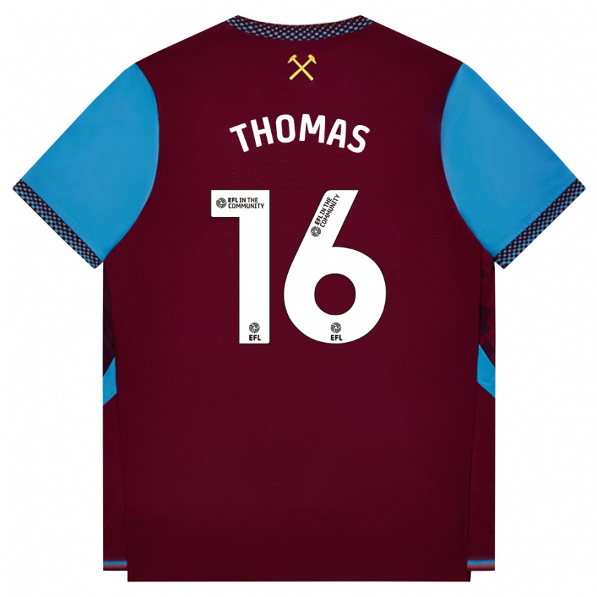 נשים Isaac Thomas #16 בורדו כחול קורנפלאוור ג'רזי ביתית 2026/27 חולצה קצרה