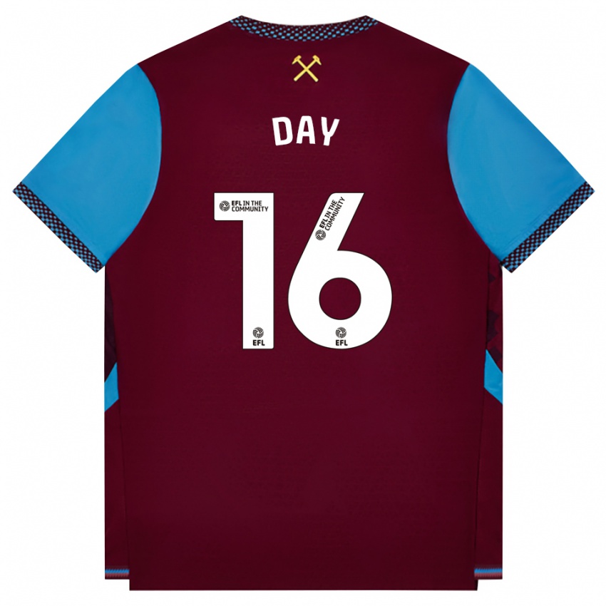 נשים Frankie Day #16 בורדו כחול קורנפלאוור ג'רזי ביתית 2026/27 חולצה קצרה