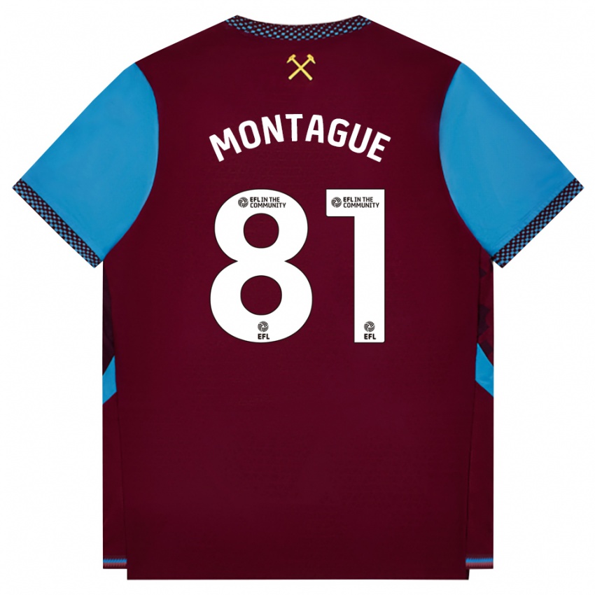 נשים Harry Montague #81 בורדו כחול קורנפלאוור ג'רזי ביתית 2026/27 חולצה קצרה