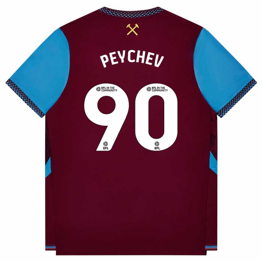 נשים Martin Peychev #90 בורדו כחול קורנפלאוור ג'רזי ביתית 2026/27 חולצה קצרה