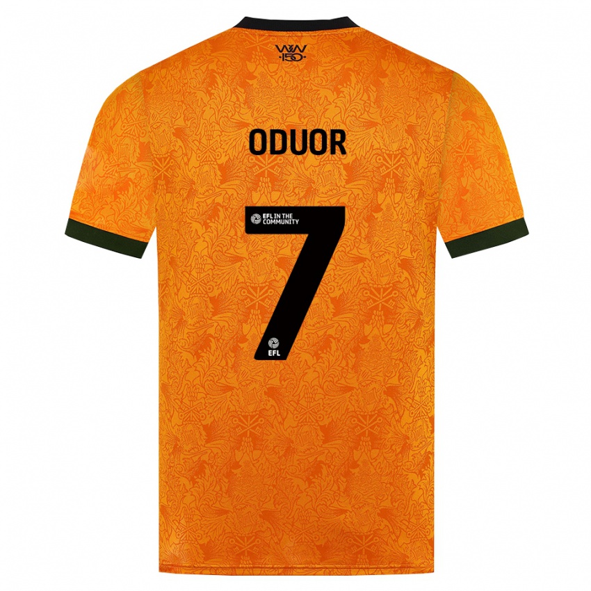 נשים Clive Oduor #7 כתום שחור ג'רזי ביתית 2026/27 חולצה קצרה