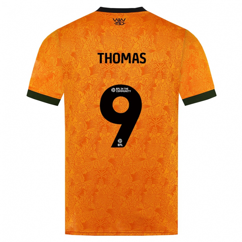 נשים Kaream Thomas #9 כתום שחור ג'רזי ביתית 2026/27 חולצה קצרה