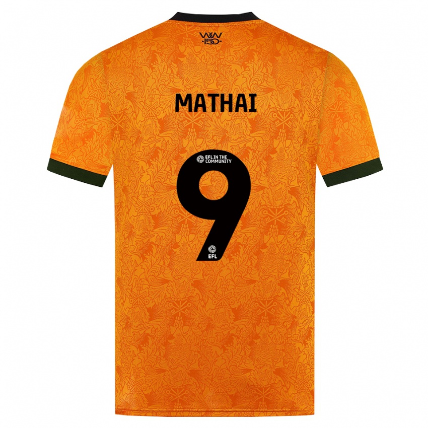 נשים Junior Mathai #9 כתום שחור ג'רזי ביתית 2026/27 חולצה קצרה