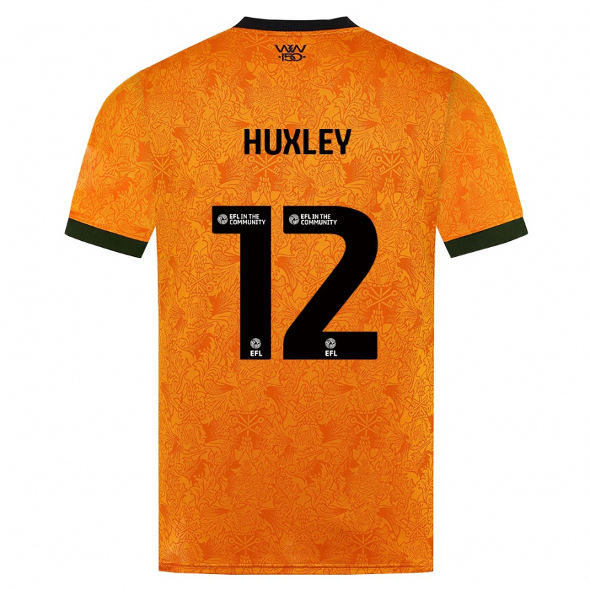נשים Leon Huxley #12 כתום שחור ג'רזי ביתית 2026/27 חולצה קצרה