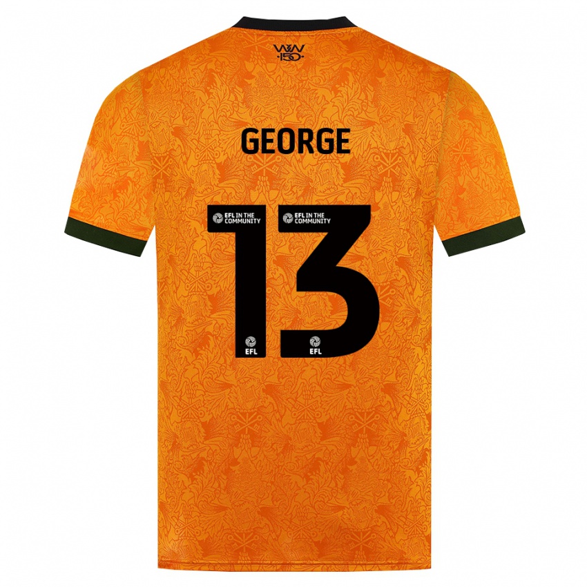 נשים Harry George #13 כתום שחור ג'רזי ביתית 2026/27 חולצה קצרה