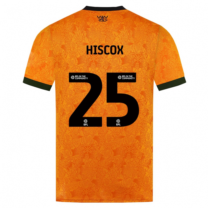 נשים Amelia Hiscox #25 כתום שחור ג'רזי ביתית 2026/27 חולצה קצרה