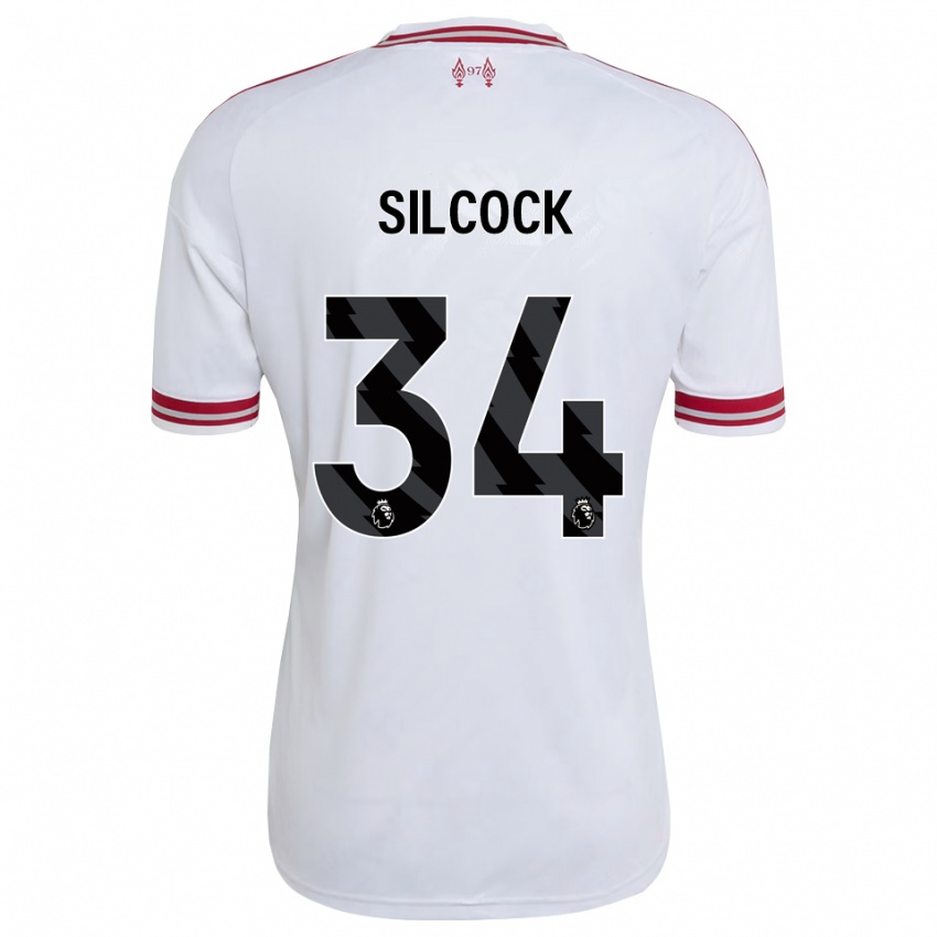 נשים Hannah Silcock #34 אדום לבן הרחק ג'רזי 2026/27 חולצה קצרה