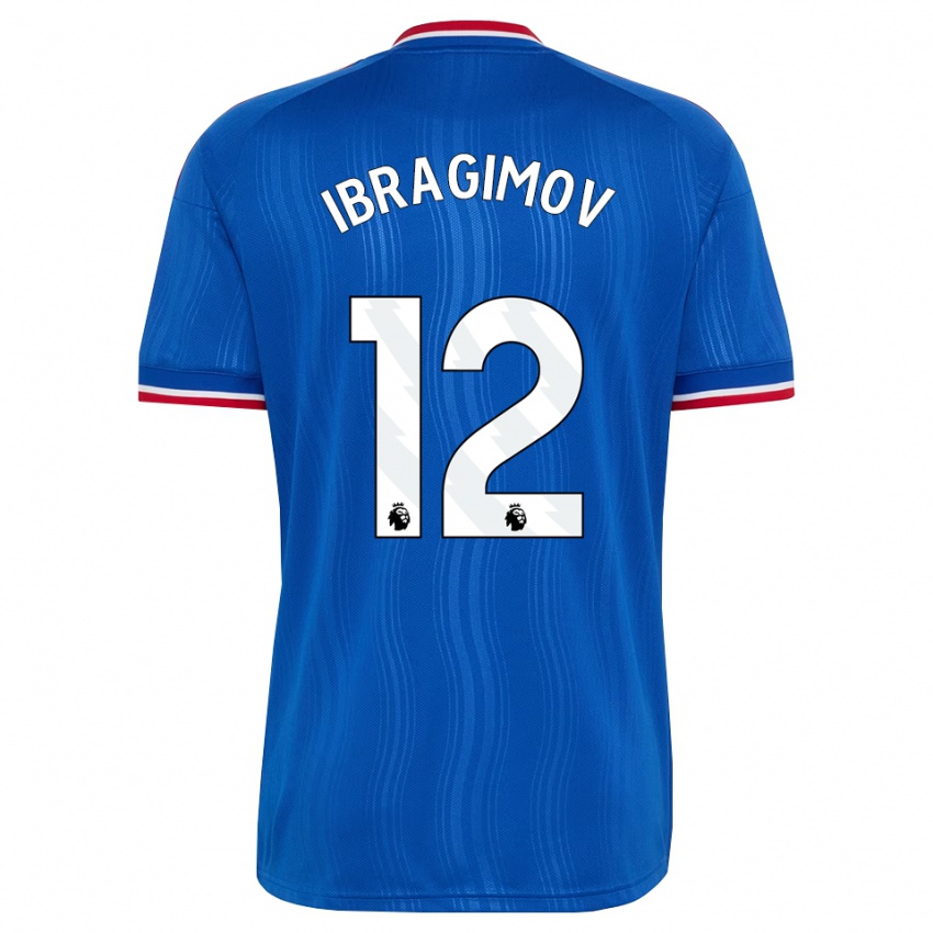 נשים Gazi Ibragimov #12 כחול לבן אדום הרחק ג'רזי 2026/27 חולצה קצרה
