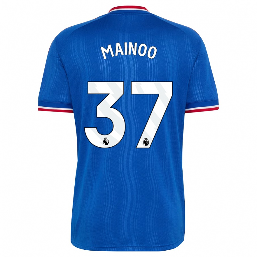 נשים Kobbie Mainoo #37 כחול לבן אדום הרחק ג'רזי 2026/27 חולצה קצרה