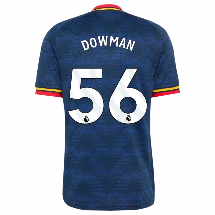 נשים Max Dowman #56 כחול חצות צהוב אדום הרחק ג'רזי 2026/27 חולצה קצרה