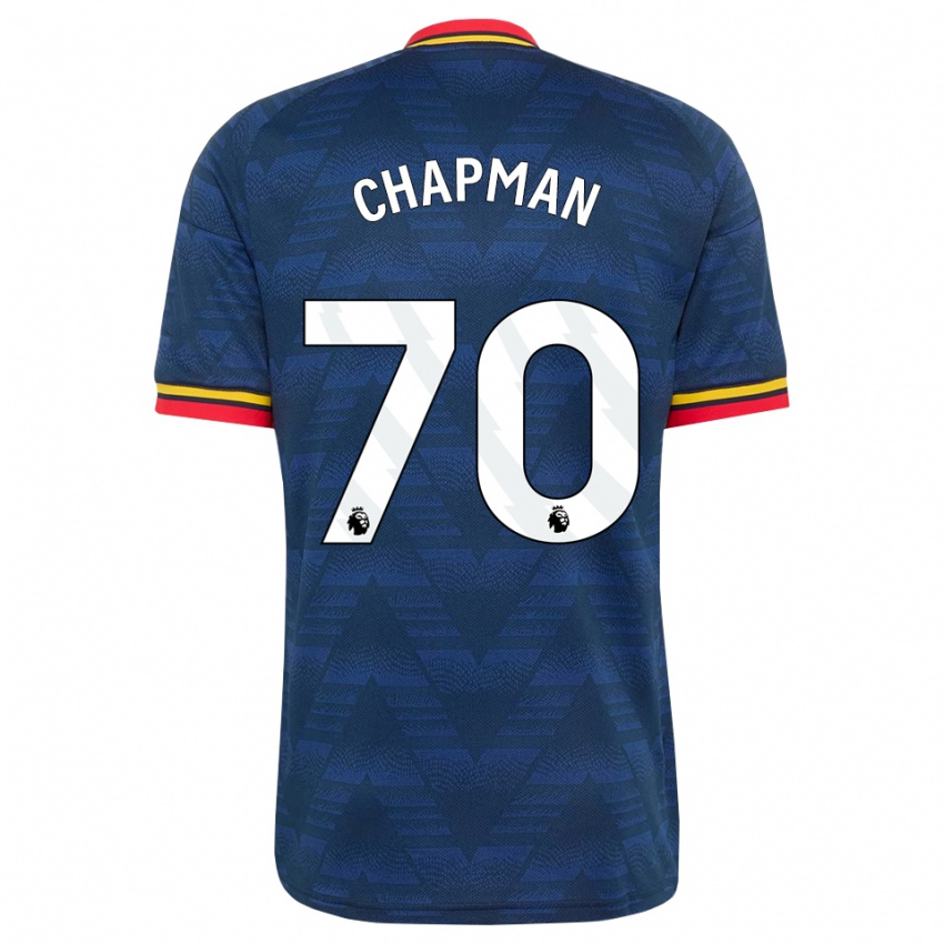 נשים Samuel Chapman #70 כחול חצות צהוב אדום הרחק ג'רזי 2026/27 חולצה קצרה
