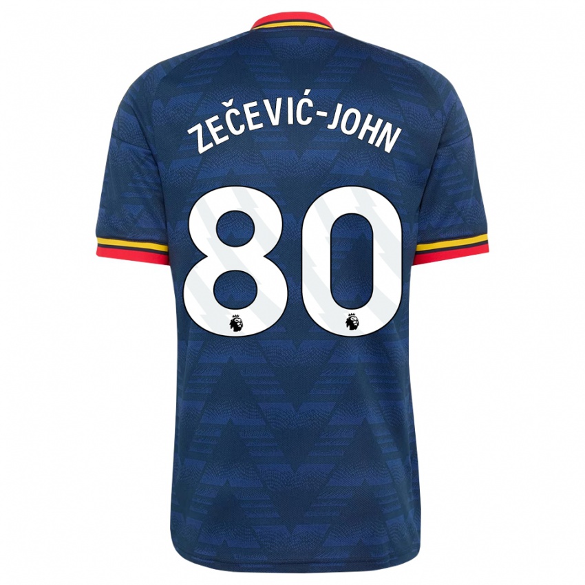 נשים Louis Zečević-John #80 כחול חצות צהוב אדום הרחק ג'רזי 2026/27 חולצה קצרה