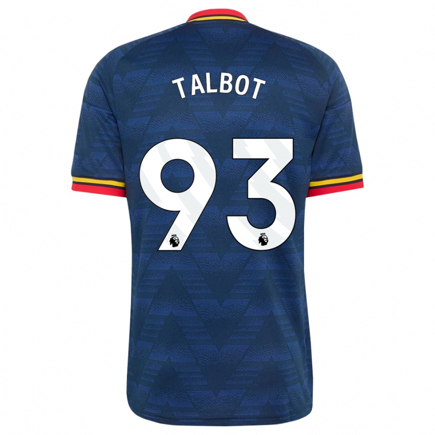 נשים Jack Talbot #93 כחול חצות צהוב אדום הרחק ג'רזי 2026/27 חולצה קצרה