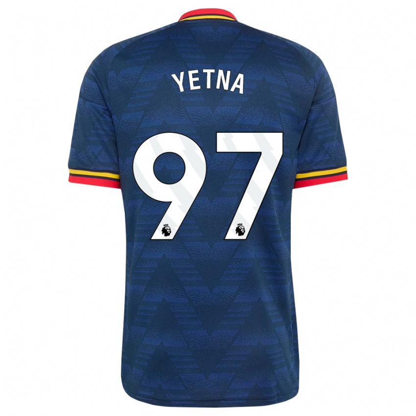 נשים Mikael Yetna #97 כחול חצות צהוב אדום הרחק ג'רזי 2026/27 חולצה קצרה