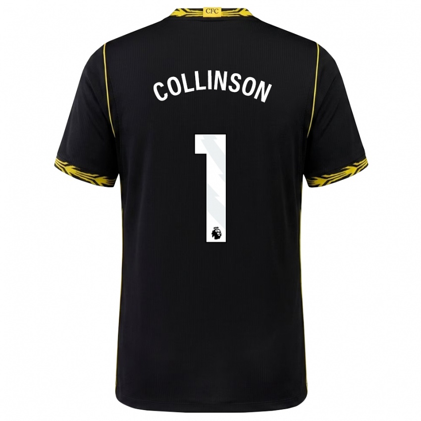 נשים Isaac Collinson #1 שחור צהוב הרחק ג'רזי 2026/27 חולצה קצרה
