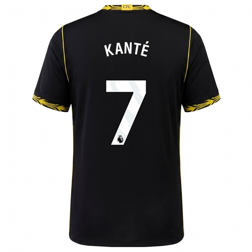 נשים אנגולו קאנטה #7 שחור צהוב הרחק ג'רזי 2026/27 חולצה קצרה
