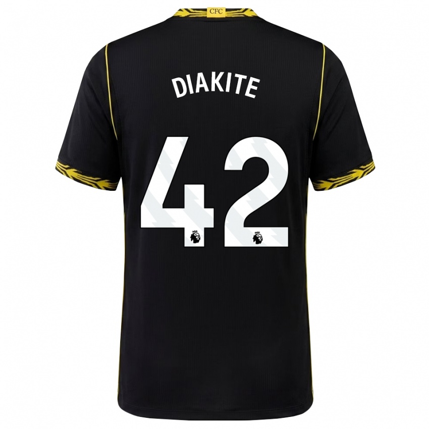 נשים Calvin Diakite #42 שחור צהוב הרחק ג'רזי 2026/27 חולצה קצרה