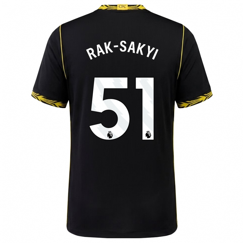 נשים Sam Rak-Sakyi #51 שחור צהוב הרחק ג'רזי 2026/27 חולצה קצרה