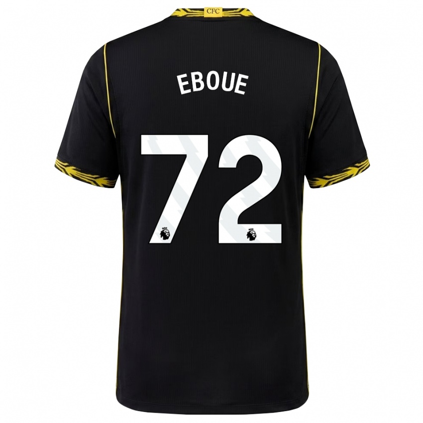 נשים Mathis Eboué #72 שחור צהוב הרחק ג'רזי 2026/27 חולצה קצרה