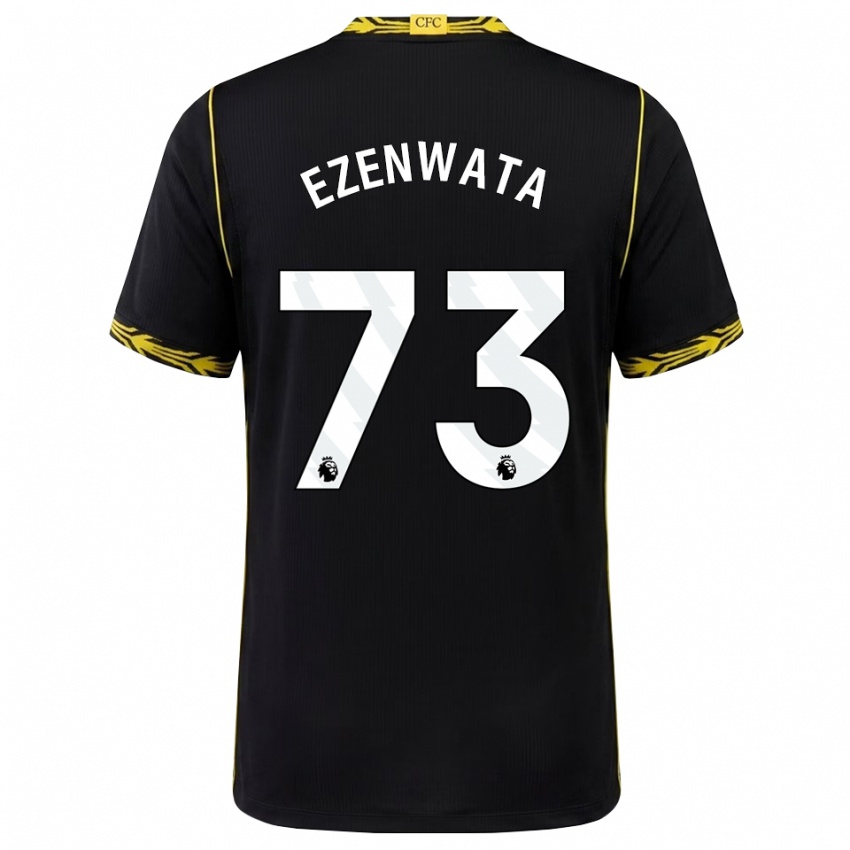 נשים Chizaram Ezenwata #73 שחור צהוב הרחק ג'רזי 2026/27 חולצה קצרה