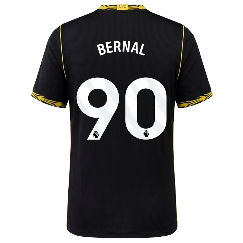 נשים Freddy Bernal #90 שחור צהוב הרחק ג'רזי 2026/27 חולצה קצרה