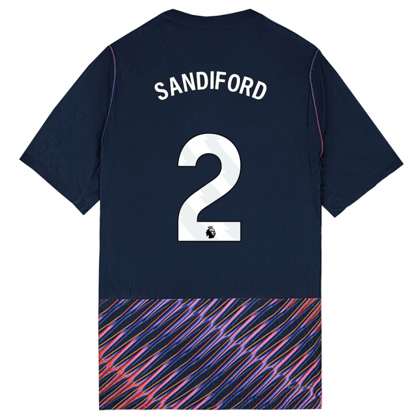 נשים Oscar Sandiford #2 כחול רויאל לבן הרחק ג'רזי 2026/27 חולצה קצרה
