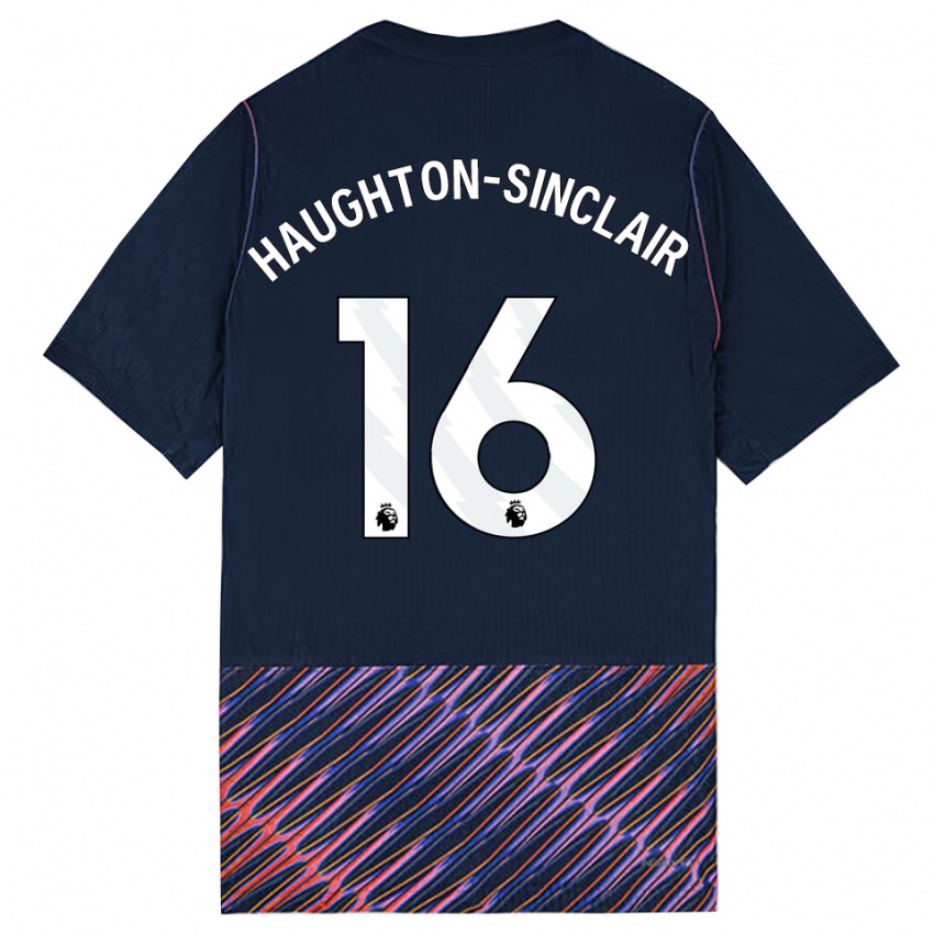 נשים Ashiah Haughton-Sinclair #16 כחול רויאל לבן הרחק ג'רזי 2026/27 חולצה קצרה
