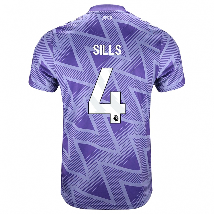 נשים Ethan Sills #4 ורוד בהיר מאוד לבן הרחק ג'רזי 2026/27 חולצה קצרה