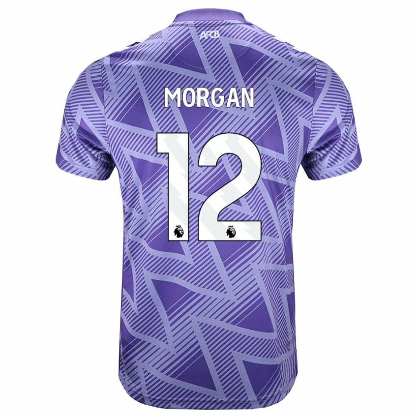 נשים Ollie Morgan #12 ורוד בהיר מאוד לבן הרחק ג'רזי 2026/27 חולצה קצרה