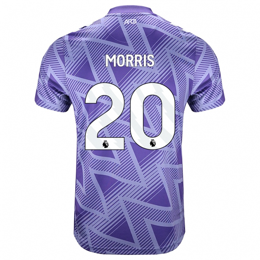 נשים Caitlin Morris #20 ורוד בהיר מאוד לבן הרחק ג'רזי 2026/27 חולצה קצרה